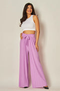 Tie Front Pleated Pant